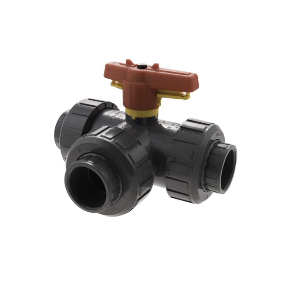 Praher 12-2752 1.5" 3-Way True Union Ball Valve