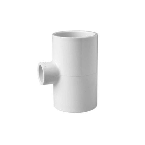 1" x 1" x 3/4" Schedule 40 PVC Reducing Tee - Socket x Socket x Socket