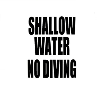 Pool Sign SHALLOW WATER NO DIVING, 30