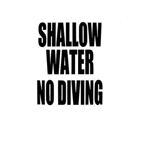 Pool Sign SHALLOW WATER NO DIVING, 30" x 24"