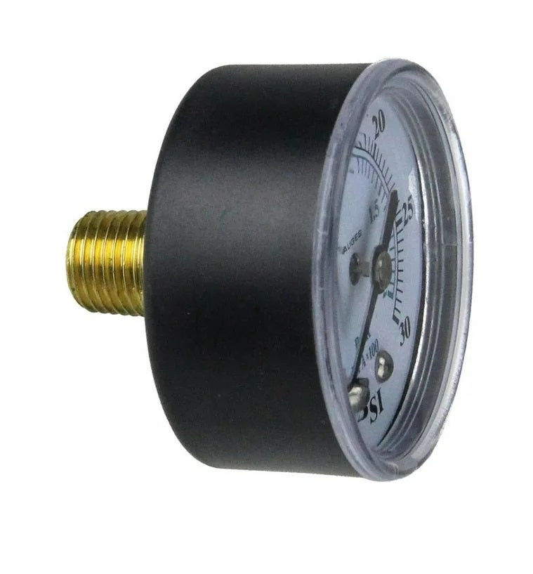 Pressure Gauge IPG302-4B Steel Case Back Connection, Dry 0-30 PSI