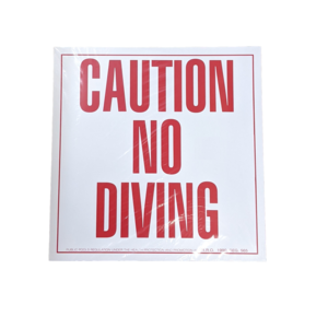 97748 CAUTION NO DIVING Sign, 24" x 24"