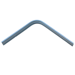 Aluminum Double Track Bullnose Coping Corner, Grey 6 in.