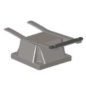 Global Pool Products 4 Bolt Base For 6' and 8' Board w/ Jig, Grey