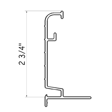 Aluminum Single Track Un-Notched Flex Coping, White 10 ft.