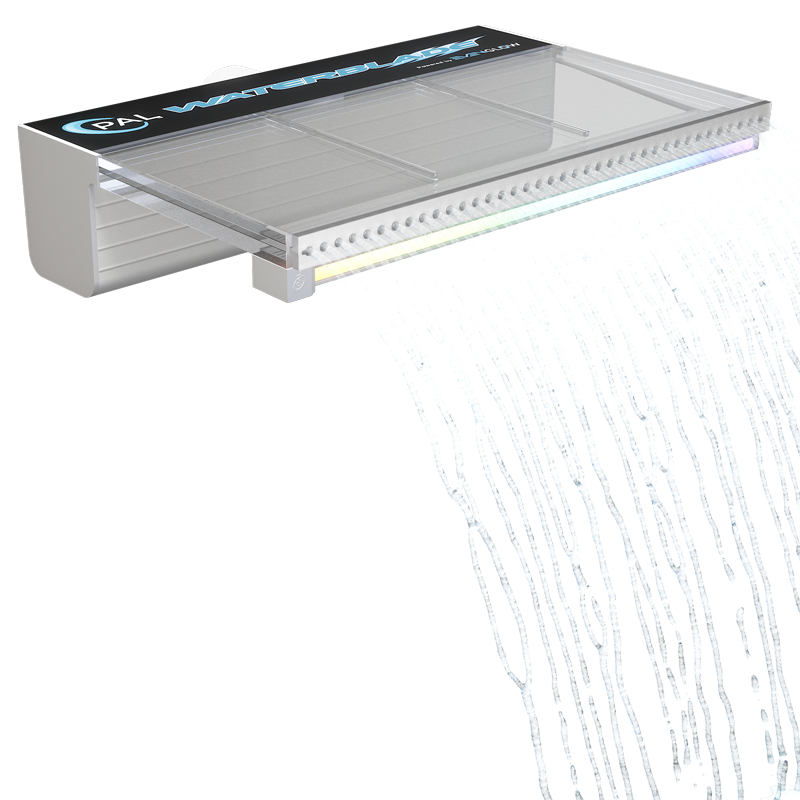 PAL 2' X 6" Lip Evenflow Waterblade LED Waterfall