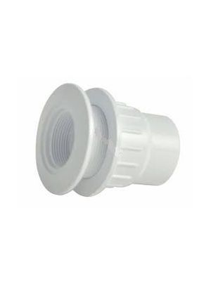 CMP Fiberglass Wall Fitting, White, /w Nut (No Gasket)