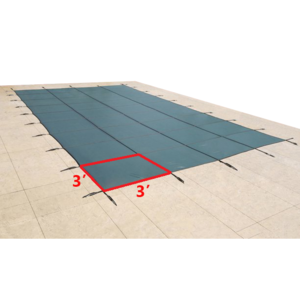 Safety Cover For Rectangular 15'x30' Pool, No Steps, 3x3 Grid