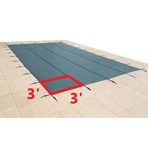 Safety Cover For Rectangular 14'x28' Pool, No Steps, 3x3 Grid