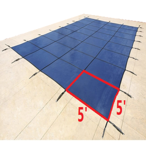 Safety Cover For Rectangular 16'x40' Pool, No Steps, 5x5 Grid