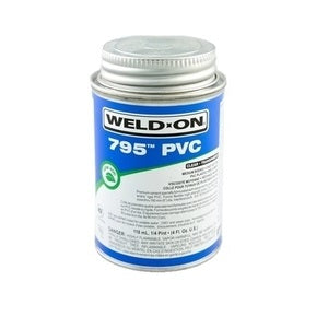Weld-On 795QP 1/4 Pint PVC Med Body Glue Clear