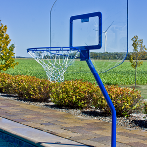 Global Pool Products GPPOTE-HDBBS-SV Basketball Set, Silver Frame