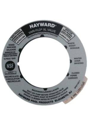 Hayward SPX0714G11 Valve Position Label