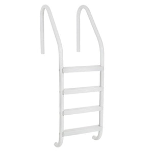 Saftron P-324-L4-W 4 Step Polymer Finish Inground Pool Ladder, White