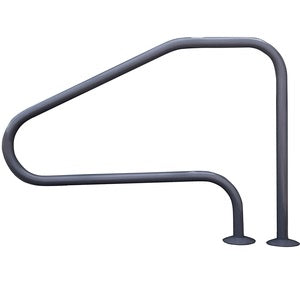 Saftron RTD-448-GG 4 Bend 48x32" Mounted Polymer Handrail, Graphite Grey