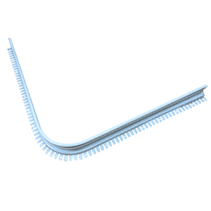 Aluminum Double Track Hook-A-Track Coping Corner, White 6 in.