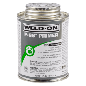 Weld-On P-68 1/4 Pint PVC Primer Clear