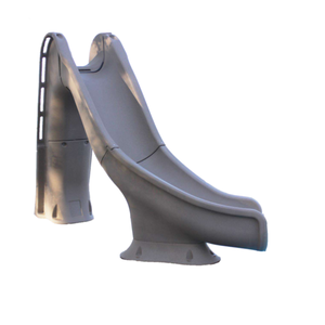 Global Pool Products Tidal Wave Slide W/ Light Package - Grey Granite, Right Hand