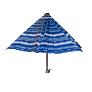 Global Pool Products 7 1/2' Blue Striped Umbrella
