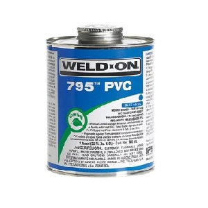 Weld-On 795PT Pint PVC Med Body Glue Clear